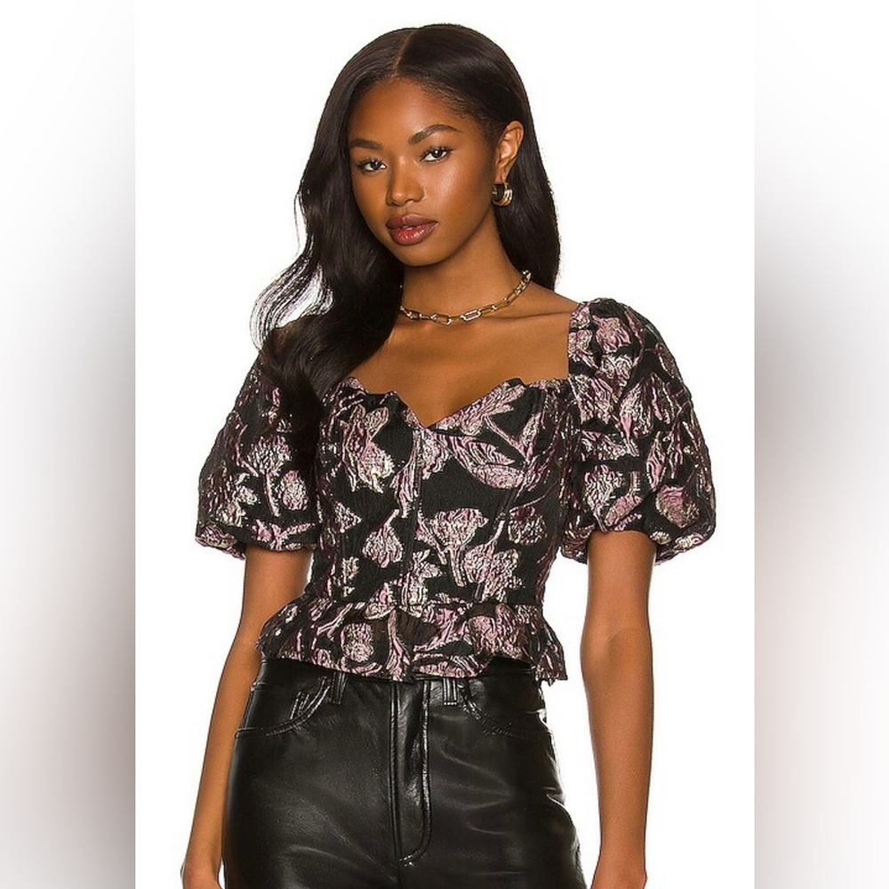 ASTR The Label Sidney metallic top